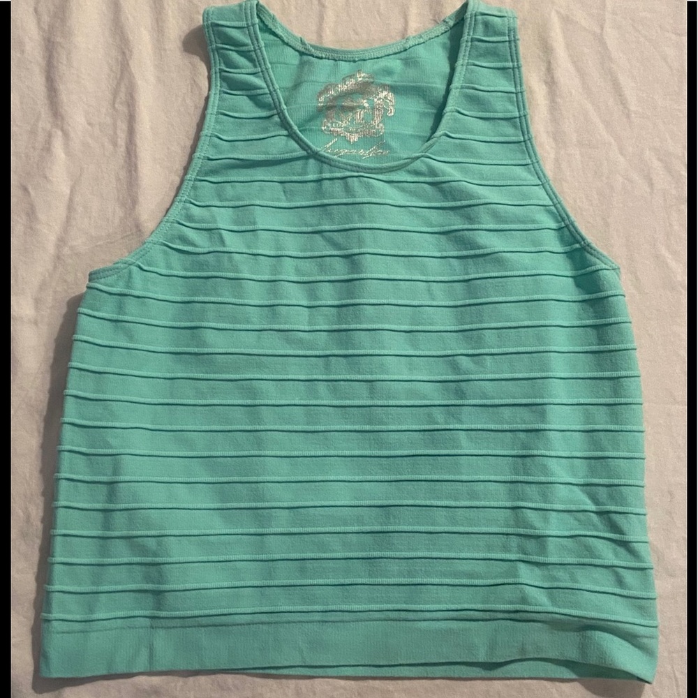 Light Blue Sugar Lips Crop Top Tank (Size M)